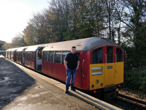 Dan James next to 483006 At Shanklin.