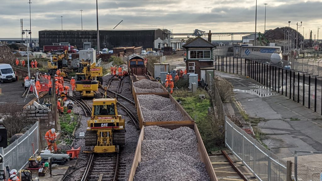 Wider shot of Newhaven Engineering Work