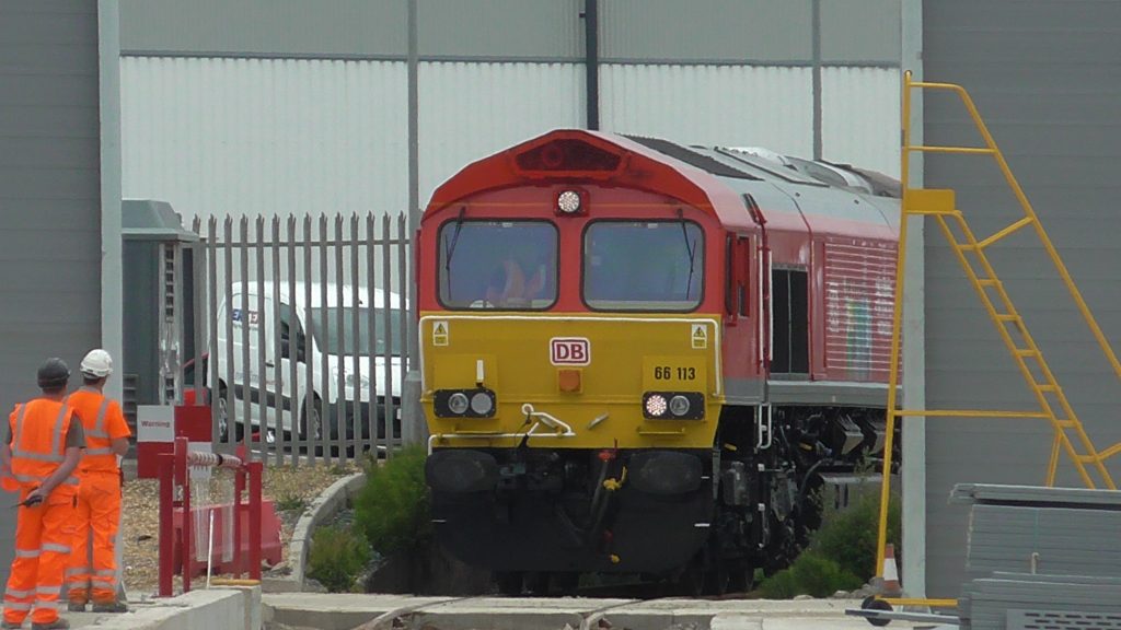 66113 is welcomed into Newhaven Marine sidings